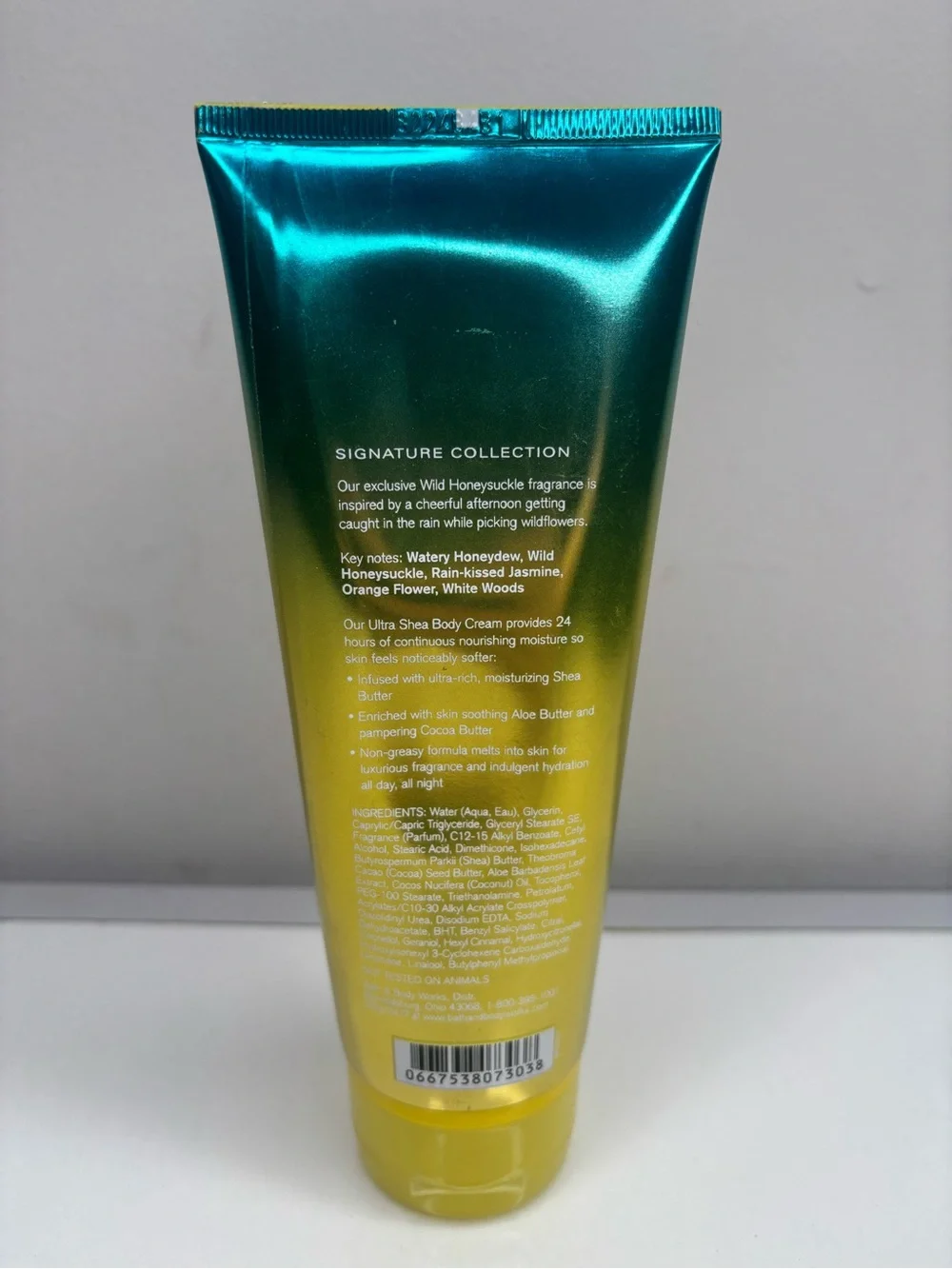 Bath & Body Works Wild Honeysuckle Body Cream - Yellow & Teal